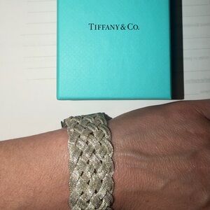 Tiffany & Co. Braided Mesh Bracelet in Silver Tone